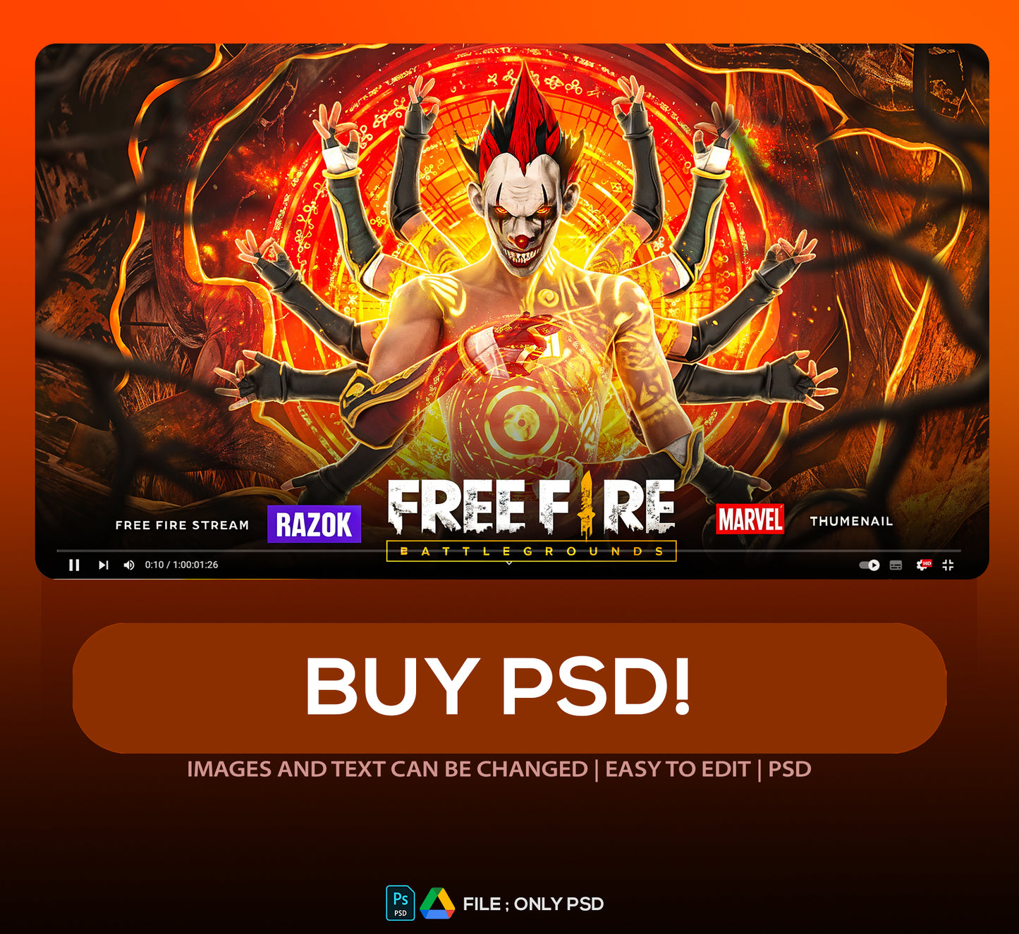 DR STRANGE THUMBNAIL PSD