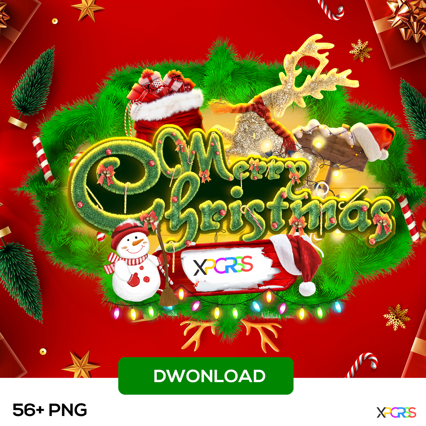 4K Christmas element